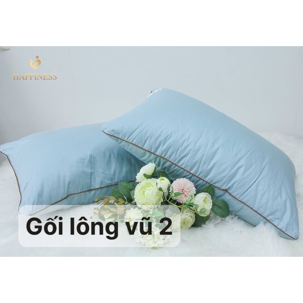 Ruột Gối Nằm Happiness Hàng Chính Hãng Kích Thước 45x65cm - 1 Đôi - 2 Ruột