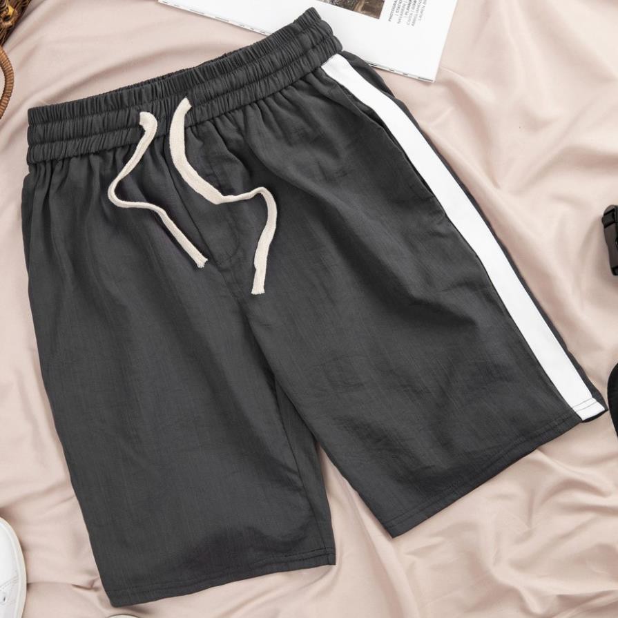 Quần short nam Edana Menswear cao cấp đũi lé kẻ sọc phong cách trẻ trung hiện đại cân nặng 45 -78kg ་