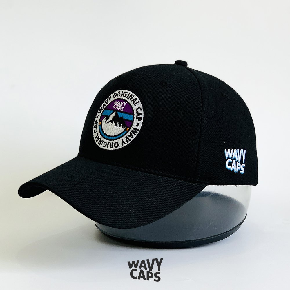 Mũ Lưỡi Trai Nón Kết Đen Logo Thêu Nổi Cá Tính WAVY CAPS AB-30129