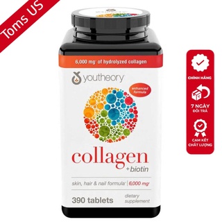 Viên uống đẹp da Collagen Youtheory Biotin chống lão hóa da xuất xứ Mỹ 390 viên - 𝐓𝐨𝐦𝐬𝐔𝐒
