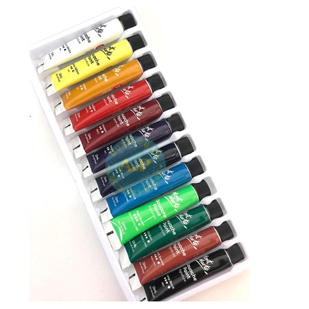 Màu Gouache Mont Marte bộ 12ml ( 12 màu,18 màu, 24 màu)