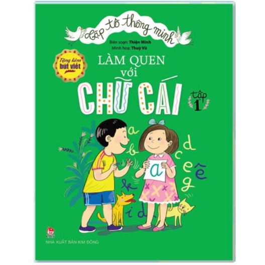 Tập Tô Thông Minh - Làm Quen Với Chữ Cái, Chữ Số Và Hình Khối (Bộ 3 Quyển) - Tặng kèm bút Doremon