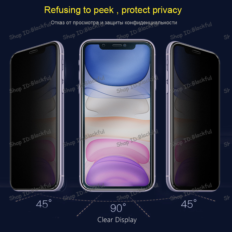Kính Cường Lực Bảo Vệ Màn Hình Chống Nhìn Trộm Cho iphone x xs max xr se 2020 15 14 13 12 11 pro max 12 iphone