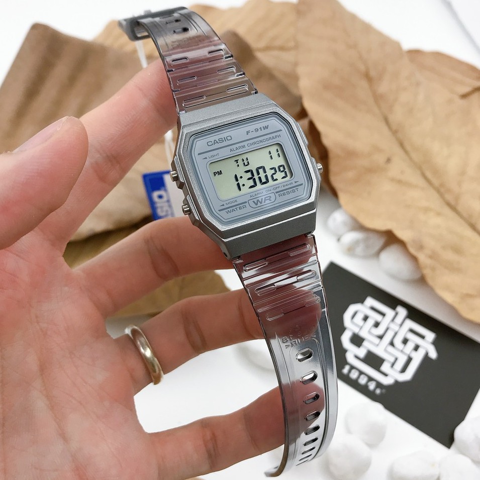 Đồng hồ nam/nữ Casio F-91 / F-91WS-8 dây nhựa, chống nước, có đèn led, hàng chính hãng