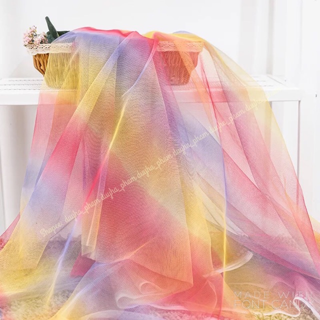 VẢI LƯỚI CẦU VỒNG MỀM MỊN SIÊU XINH