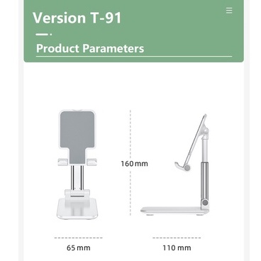 Giá đỡ điện thoại/máy tính bảng bằng nhựa và kim loại có thể điều chỉnh tiện dụng
