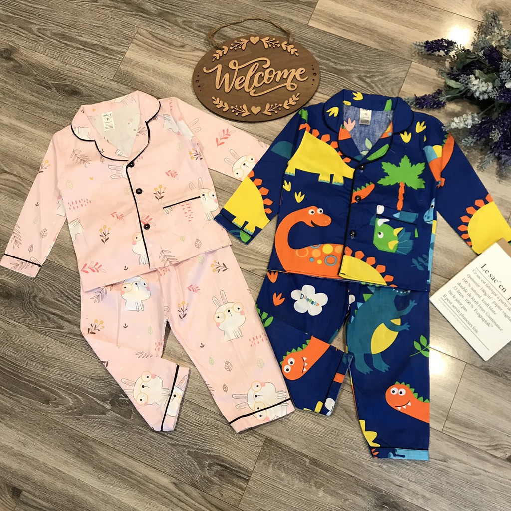 Bộ pijama thô kate cực đáng yêu, kute cho bé trai, bé gái - BNDT1