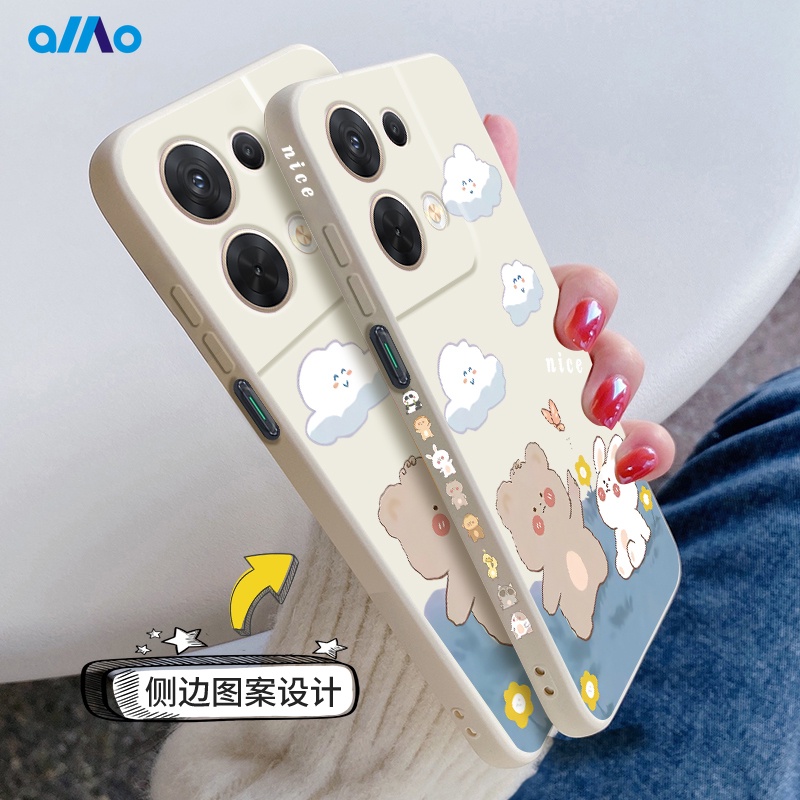 Ốp Điện Thoại Chống Sốc Họa Tiết Thỏ Đám Mây Cho OPPO reno 10 A18 Reno8 Pro 4G Reno8 Z 5G A77 4G