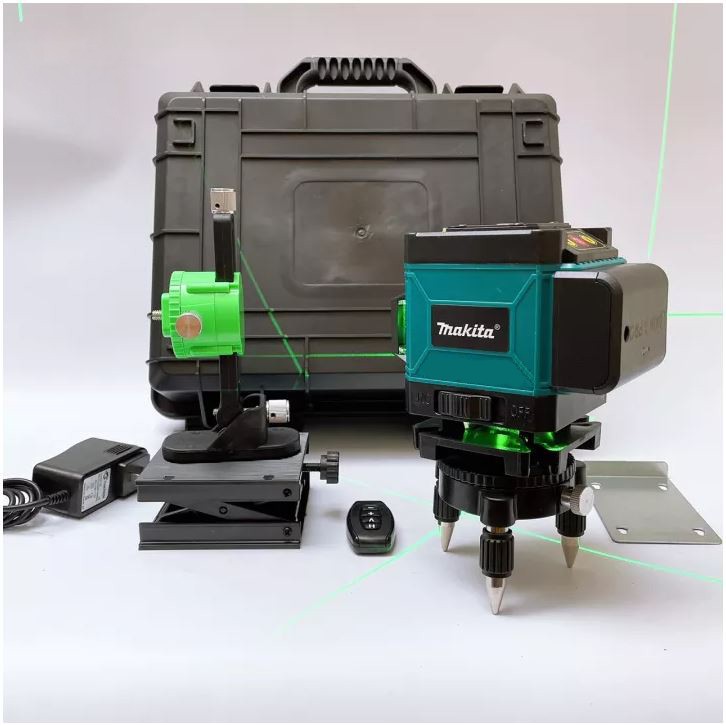 Máy cân bằng lazer Maktia 12 tia xanh Maktia dùng trong thi công đi dây ,máng cáp ,công tắc ,ổ cắm ,lắp đèn ,ống dẫn cáp