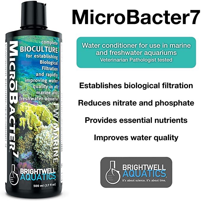 Vi sinh Brightwell Aquatics - Microbacter7 (tem chính hãng) khử Ni-tơ &amp; Phốt-pho | Microbacter 7