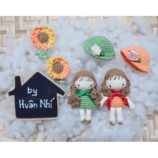 búp bê len mini handmade