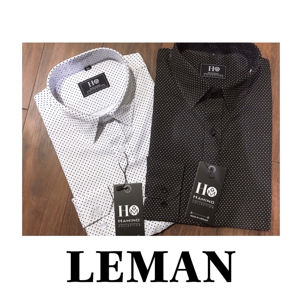Áo sơ mi nam LEMAN họa tiết chấm bi Sơn Tùng SS 2021- chất liệu lụa nến cao cấp - form chuẩn satorial