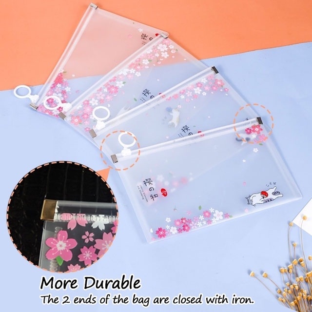 Set 4 túi đựng khẩu trang chống bụi chống ẩm có khóa kéo tiện dụng