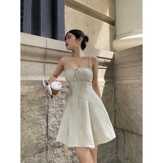Lavie dress- đầm hai dây linen