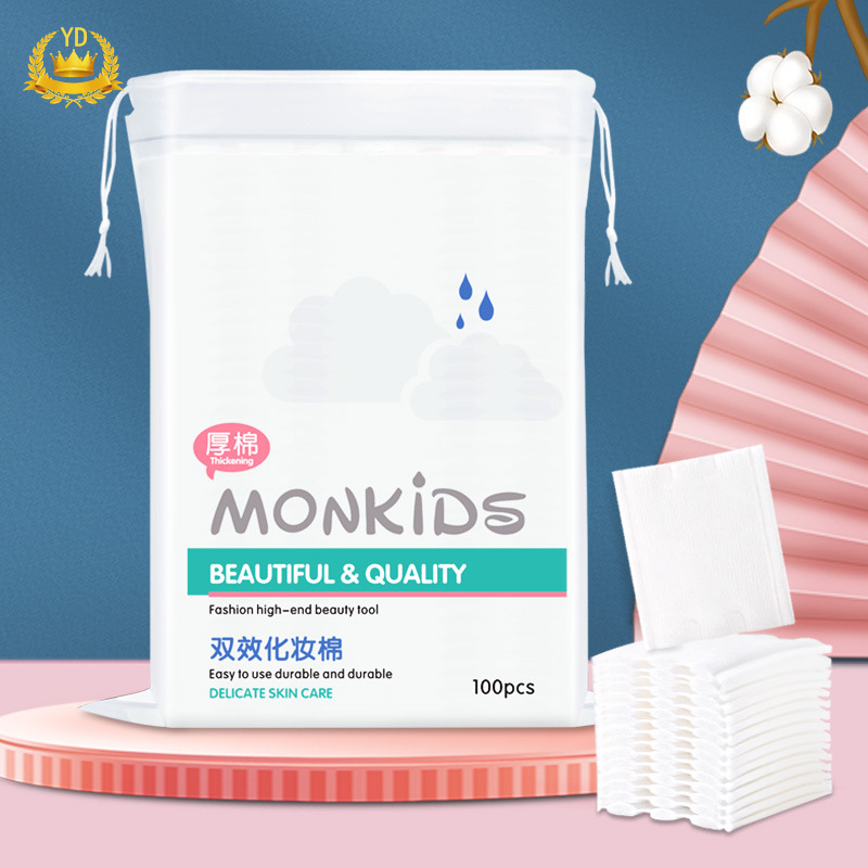 (Hàng Mới Về) Set 100 Miếng Bông Tẩy Trang Dày Hai Mặt Tiện Dụng