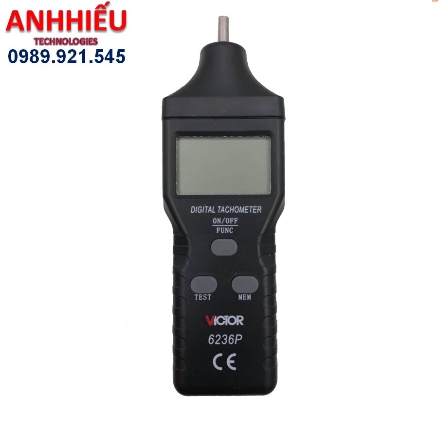 Máy đo vòng tua động cơ trực tiếp-gián tiếp Victor 6236 P đo được tốc độ băng tải, băng chuyền