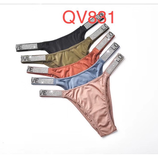 Quần lót Vic lọt khe đính đá siêu xinh