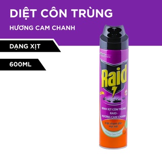  RAID Bình xịt côn trùng Hương Cam Chanh 600ml