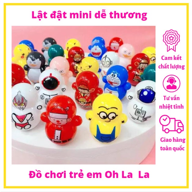 Đồ chơi lật đật mini hình Squid Game, Bé Bơ, Doraemon và nhiều hình Dễ thương Siêu đáng yêu cho bé