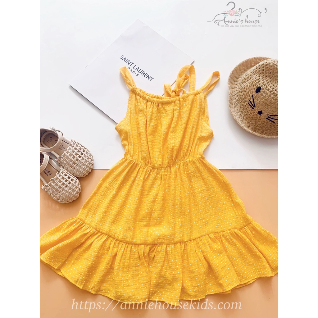 Váy bé gái Annie ,đầm maxi màu vàng cho bé từ 9 – 30kg