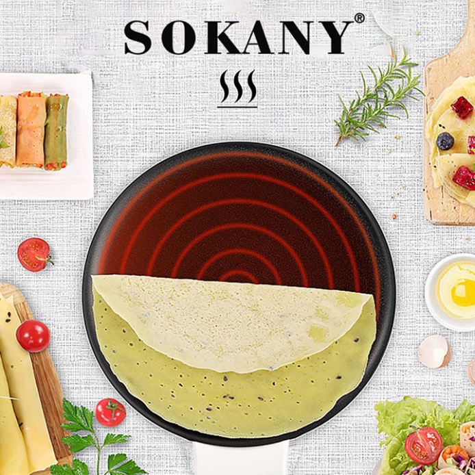 Máy làm bánh pancake, bánh crepe, bánh tráng tại nhà Sokany