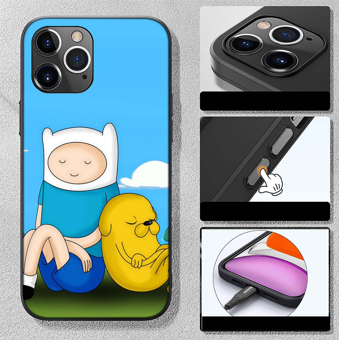 Samsung Galaxy A9 A8 A7 A6 Plus J8 2018 + A21S A70 M20 A6+ A8+ 6Plus Casing Soft Silicone adventure time Phone Case