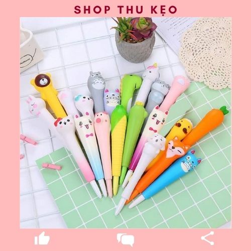 Đồ dùng học tập ⚡ FREESHIP ⚡ Bút bi mực nước bông mềm siêu xinh, cute, ngộ ngĩnh