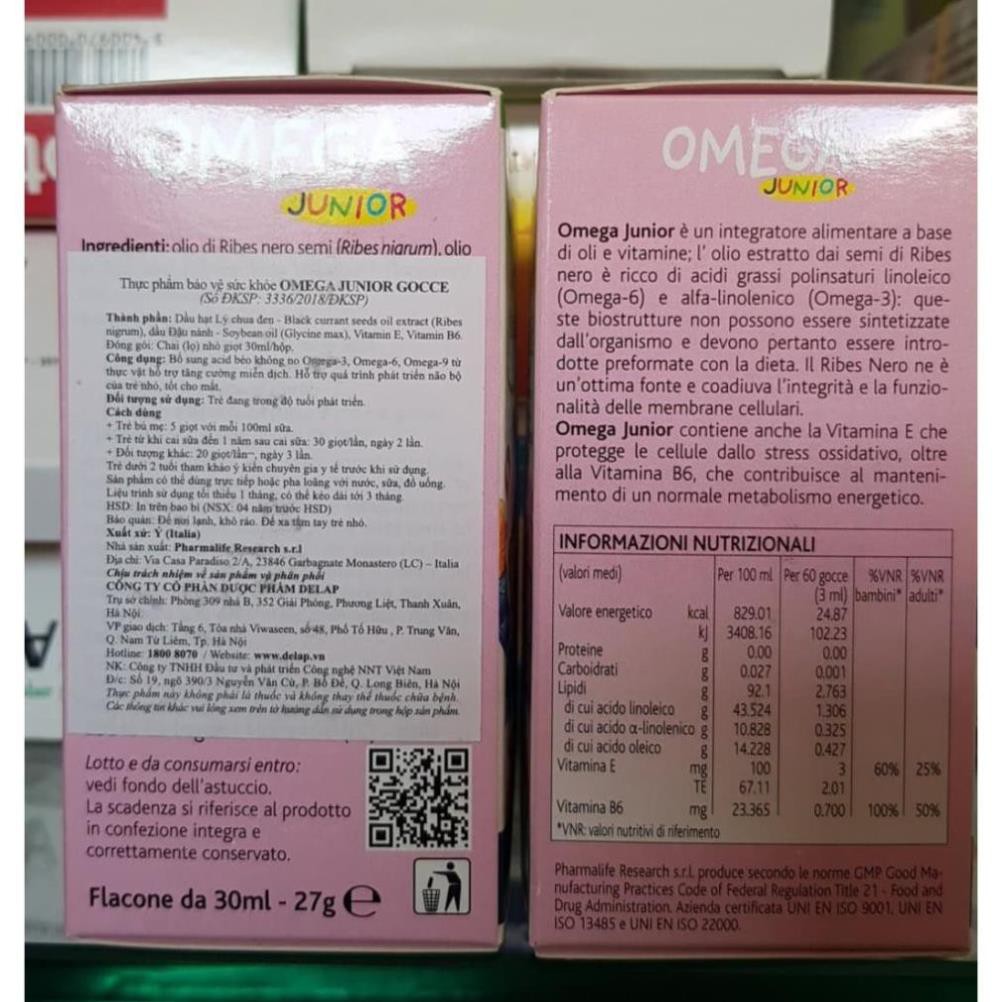 OMEGA3 JUNIOR hỗ trợ cho trẻ omega fitobimbi