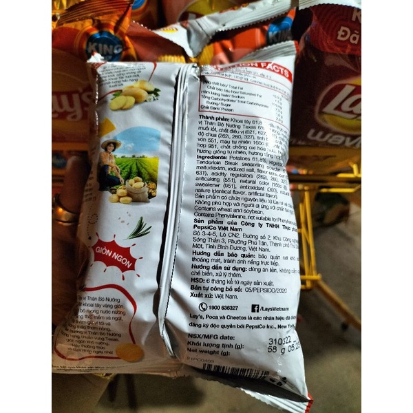SNACK LAYS ĐẦY ĐỦ HƯƠNG VỊ - Combo 10 gói loại 56g/28g