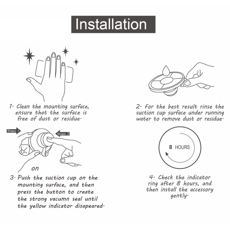 Giá Đỡ Vòi Hoa Sen Gắn Tường Có Cốc Hút Xoay Được Tiện Dụng