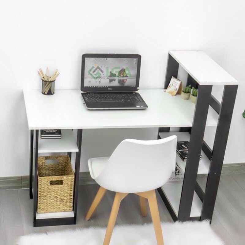 Bàn học, Bàn làm việc bằng gỗ, kèm kệ sách tiện ích