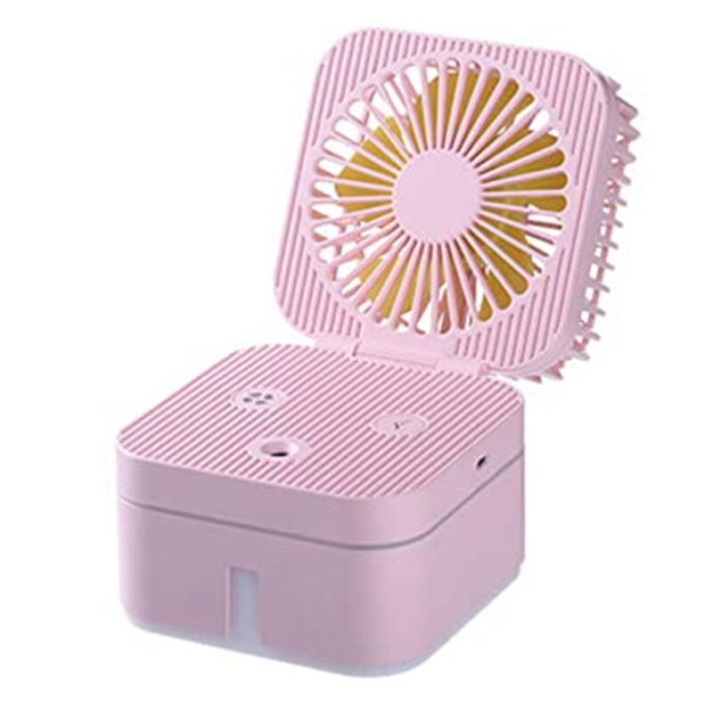 Quạt Mini Phun Sương Để Bàn Magic Cube 3 Chế Độ Mát, Kiêm Đèn Ngủ Gấp Gọn Siêu Tiện Dụng, Bảo Hành 12 Tháng