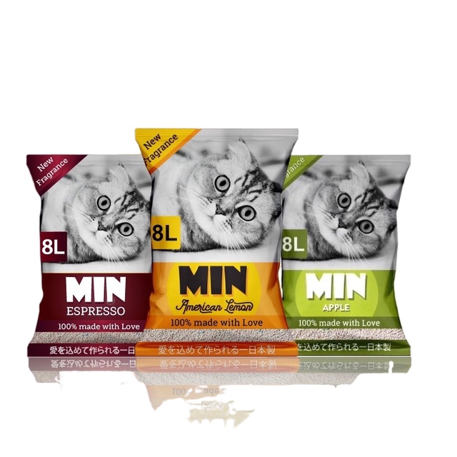 Cát vệ sinh mèo siêu vón, ít bụi mùi cà phê Min 8L