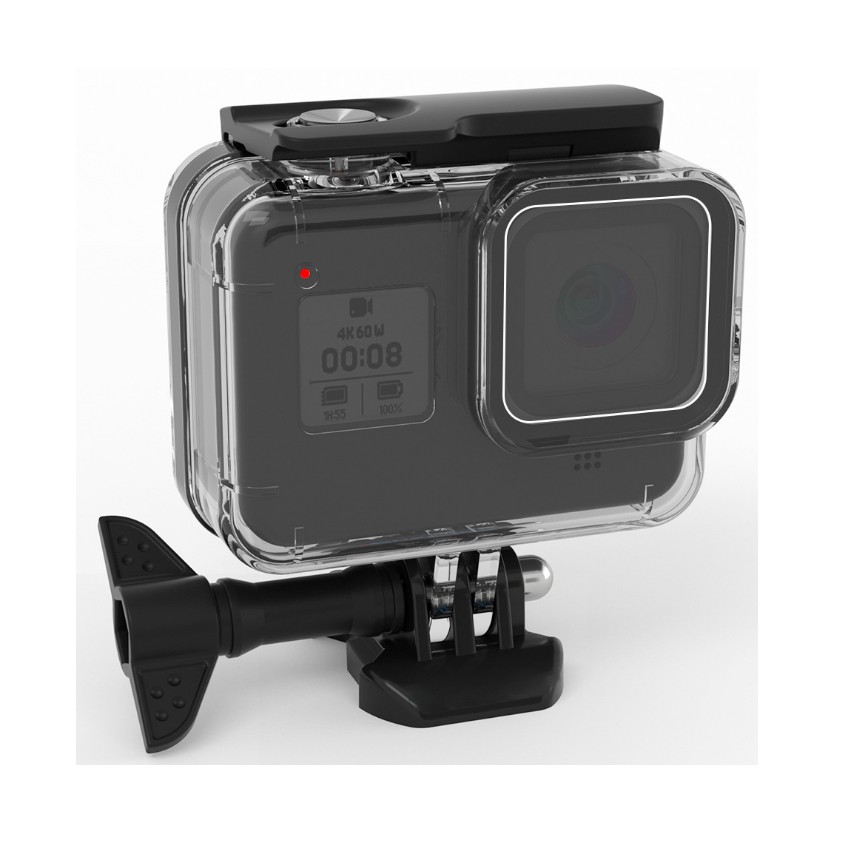 Case chống nước Gopro Hero 8 bằng nhựa mica trong suốt chống nước độ sâu lên tới 60m