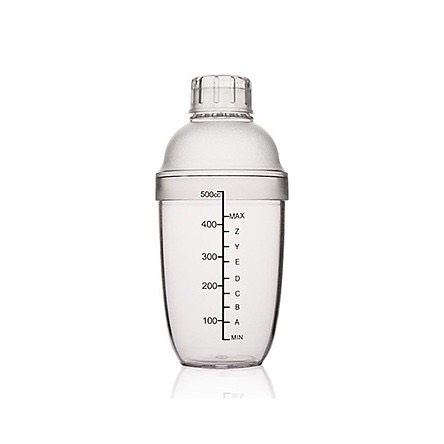 Bình lắc Shaker pha chế nhựa chia vạch đen 350ml - 500ml - 700ml  Cao Cấp chất dày siêu bền