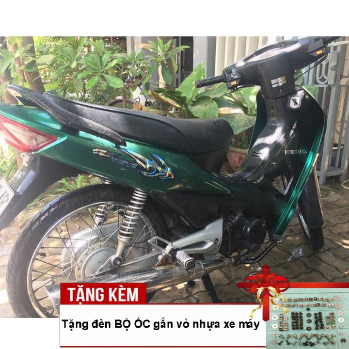 Bộ dàn áo xe Wave RS - wave alpha - wave s100 - Nhựa nguyên sinh ABS màu Xanh Heineken - Phanh cơ , tặng kèm bộ ốc theo