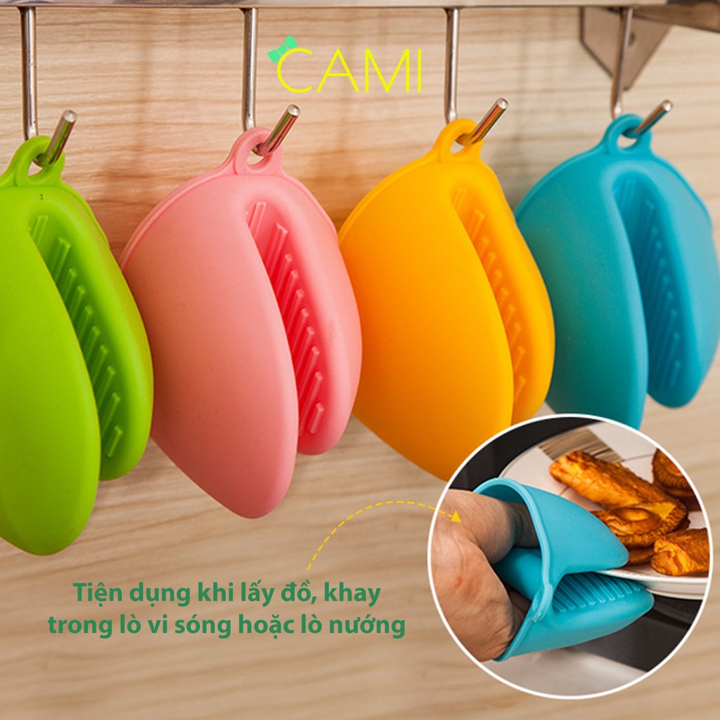 Kẹp bắc nồi hình mỏ vịt, chịu nhiệt, silicone mềm dẻo, chống trơn trượt, biến dạng - Cami - CMPK207