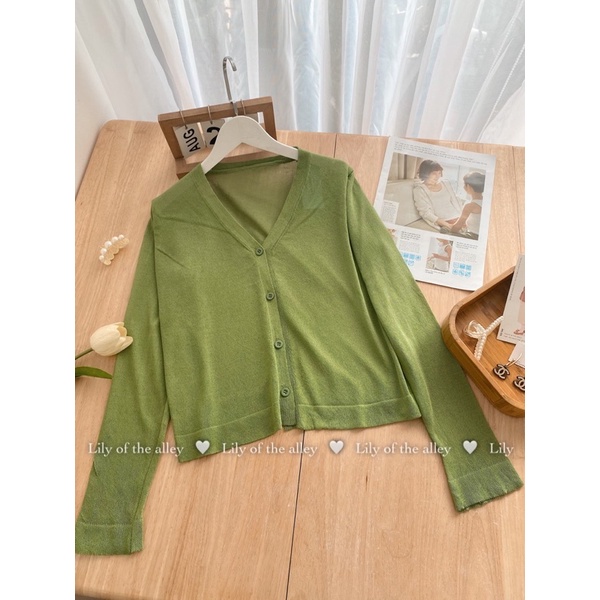 Áo len cardigan mỏng trơn