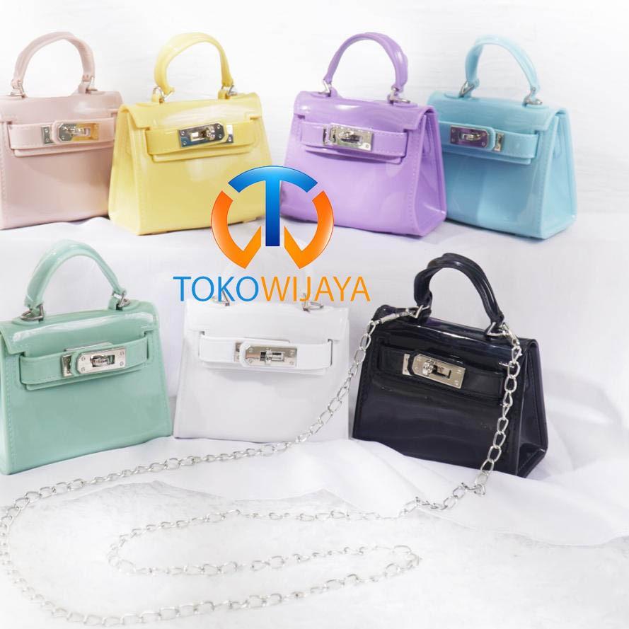 ♥ Túi Hermes MINI Bóng Thạch | Túi Nhập Khẩu Họa Tiết CROCO Bóng Thạch | Túi Cao Su Thạch Mini ۞
