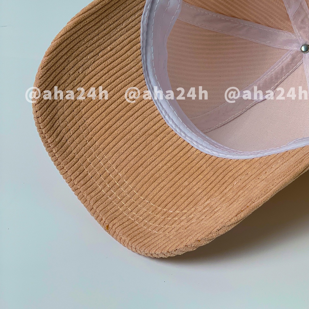 Mũ lưỡi trai trơn Nhung Tăm thời trang nón kết unisex nam nữ đẹp AH1568