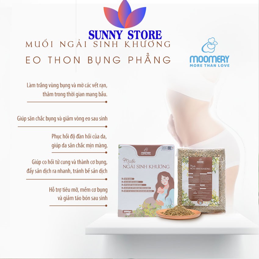 Muối ngải sinh khương Moomery – Bí kíp eo thon, tan mỡ bụng