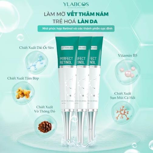 Tái Tạo da Retinol Ylabcos DR.LACIR Giúp dưỡng sáng da, mịn màng tươi trẻ hơn, cải thiện nếp nhăn trên da LM46