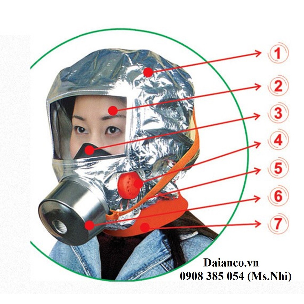 Mặt nạ phòng khói lọc khí độc XHZLC 30 lựa chọn thoát hiểm