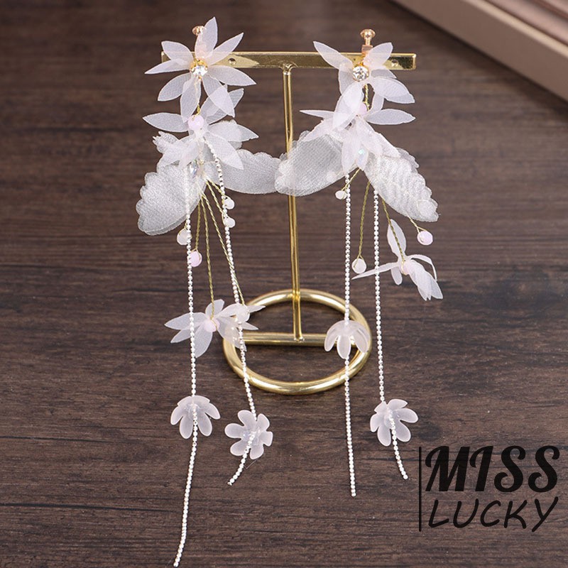 Set khuyên tai và trâm cài tóc thời trang thanh tú cho nữ