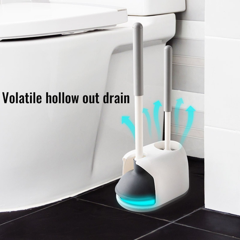 Bộ Bàn Chải Chà Bồn Cầu Với Đế Dài Và Pít Tông Tiện Dụng