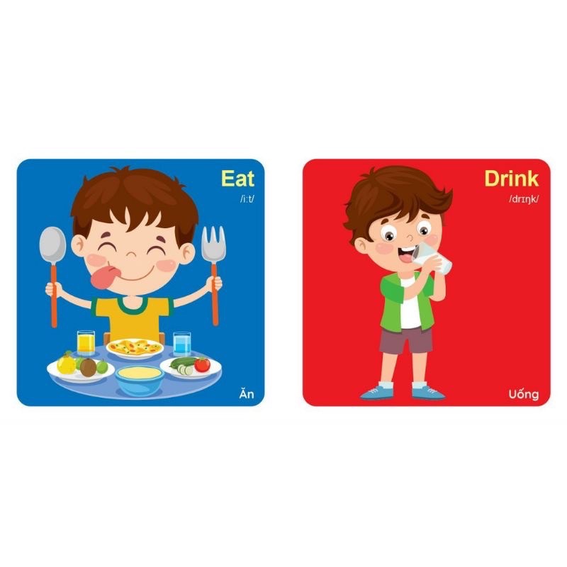 Flashcard - Bộ thẻ thư viện hình ảnh đầu tiên cho bé My First Picture Book 8 chủ đề song ngữ Anh Việt quét mã QR nghe