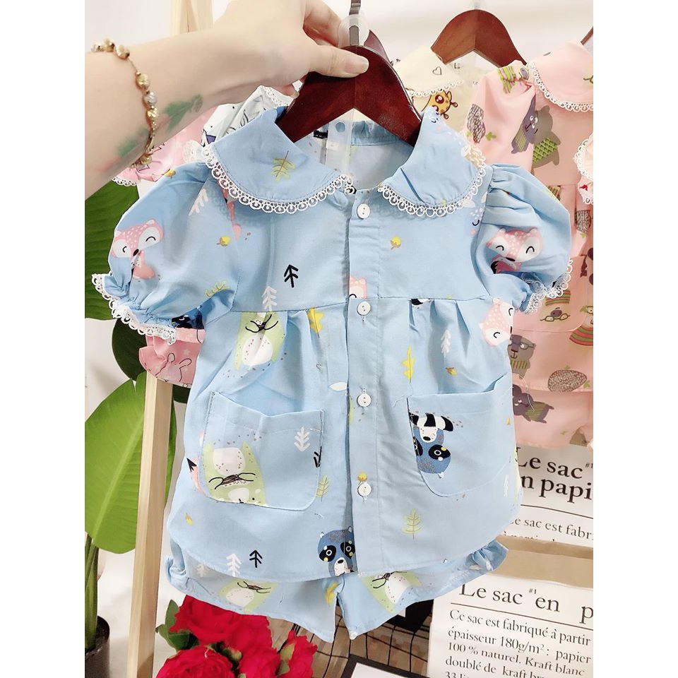 Đồ Mặc Nhà, Bộ Pijama Bé Gái 10-24Kg - Bộ Bé Gái