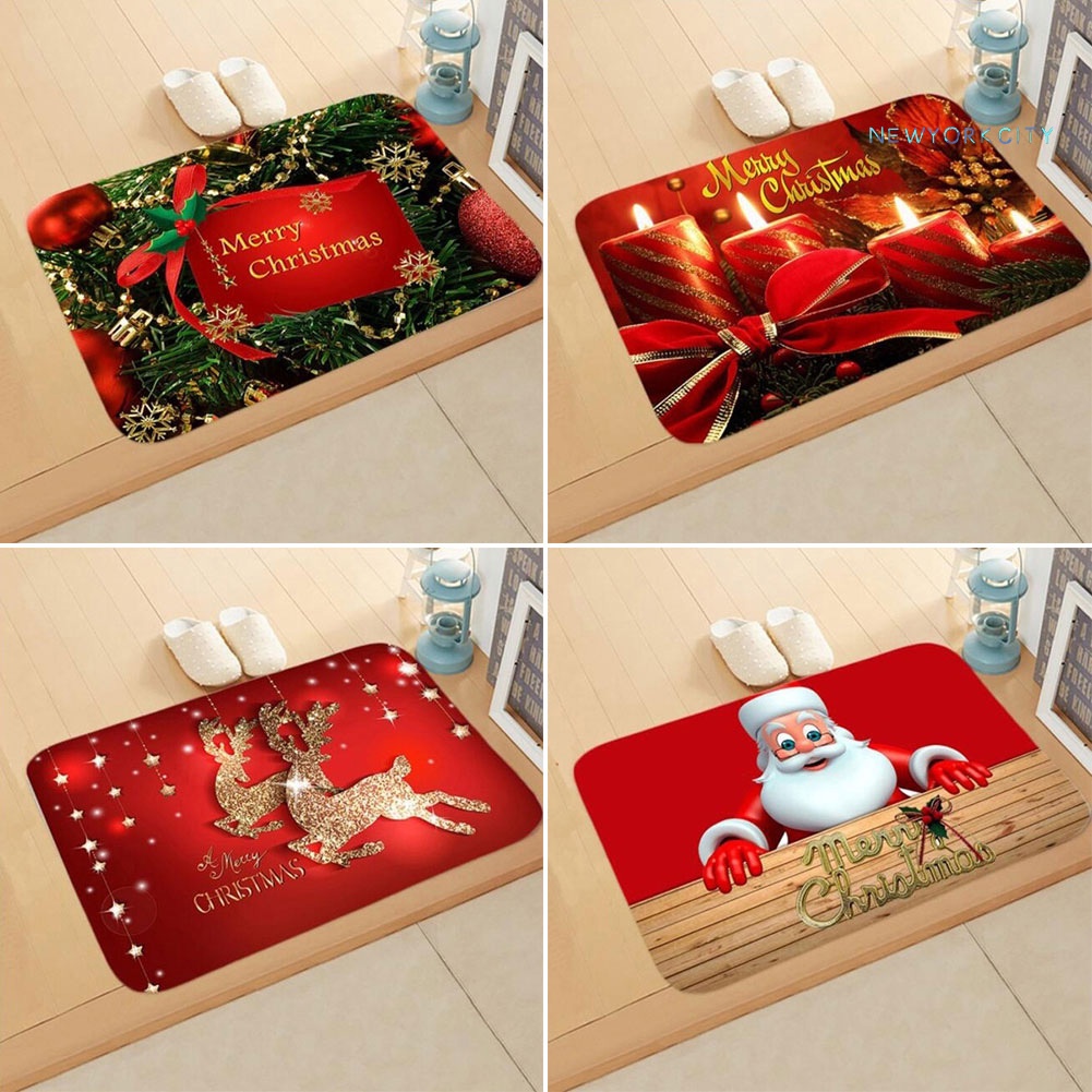Thảm lót cửa chùi chân Chống Trượt Họa Tiết Giáng Sinh