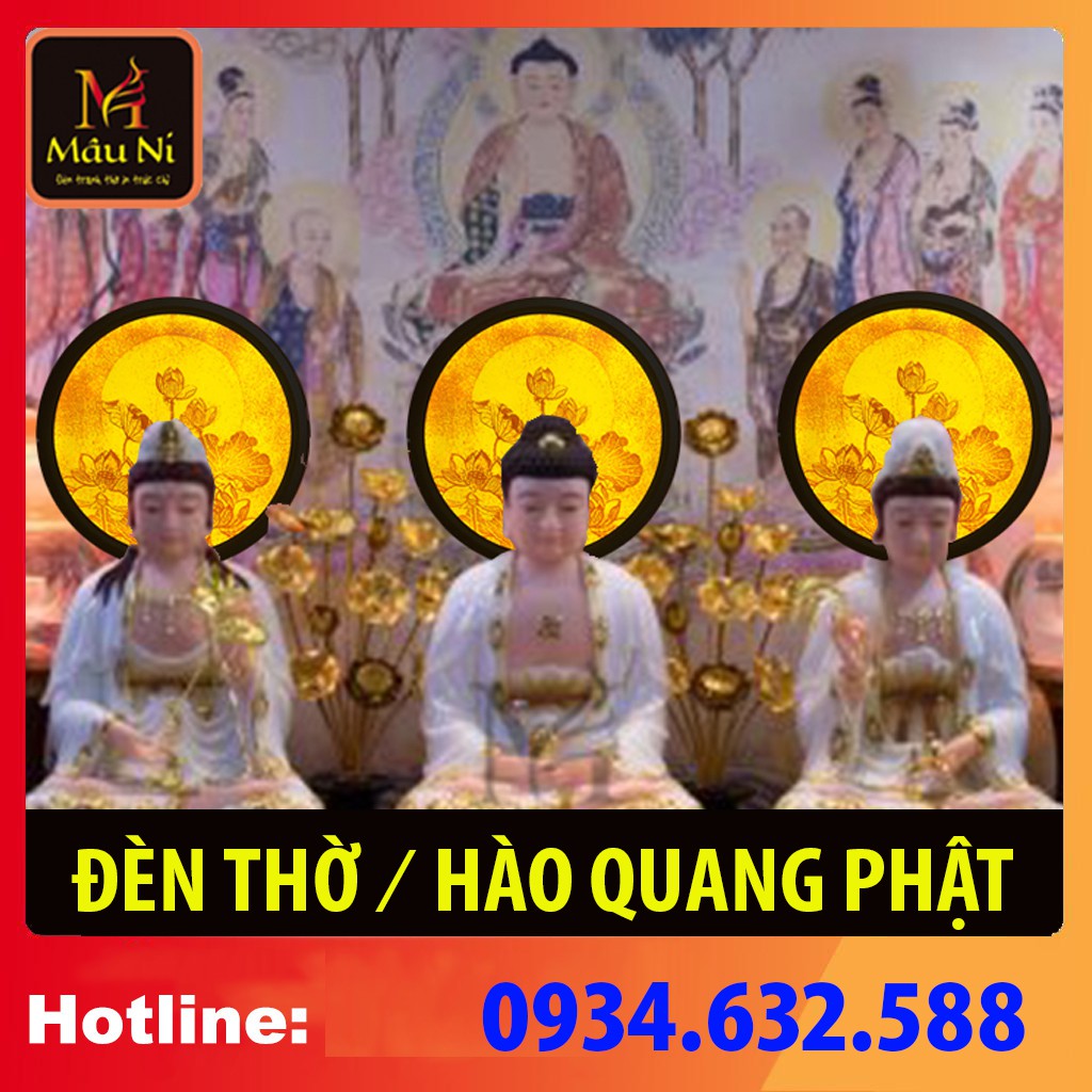 in trúc chỉ, khung sắt, Đường kính 30cm (đặt tượng thờ cao 25cm đến 40cm)