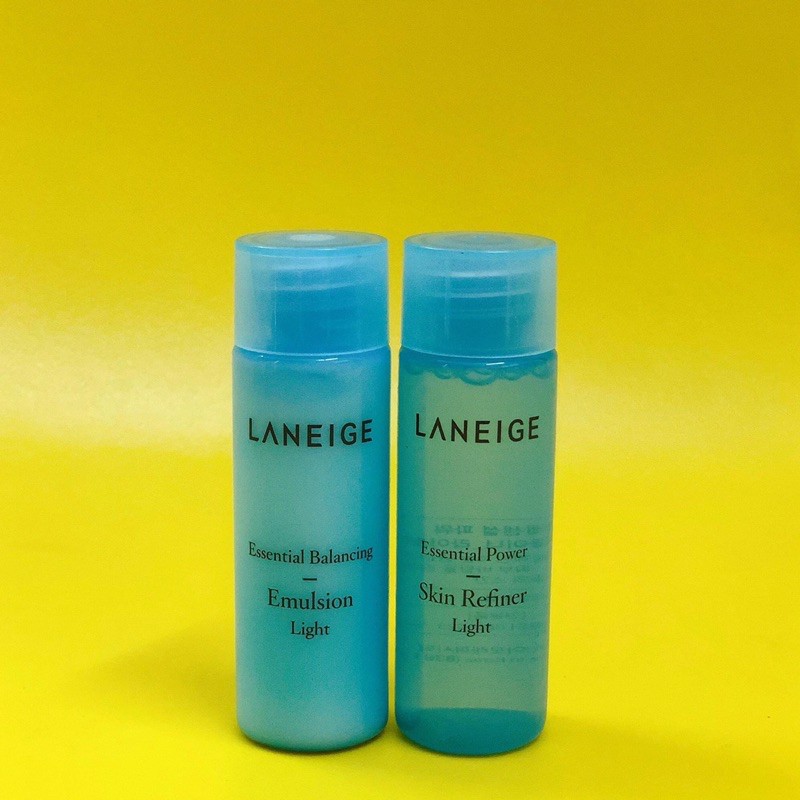 Combo dưỡng ẩm Laneige Esential Power Skin Refiner Light + Emulsion